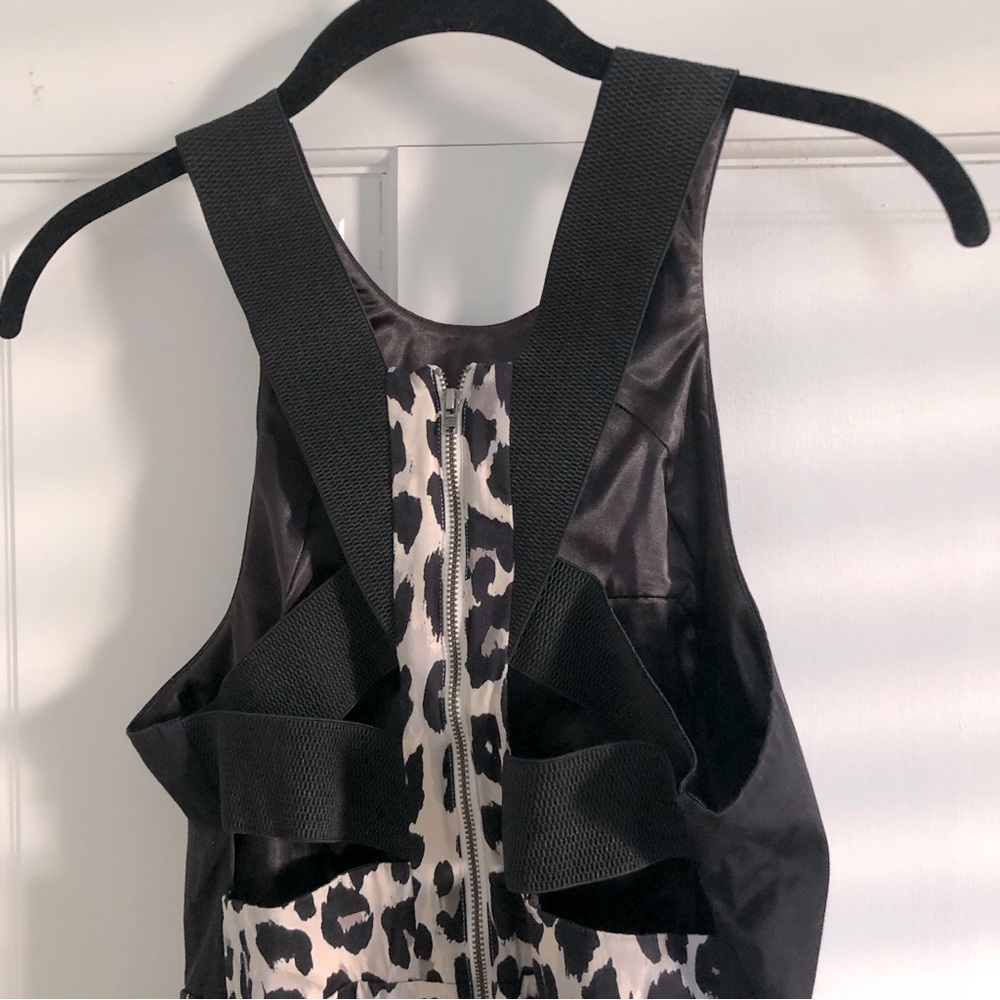 French Connection Leopard Print Little Black Dress - Picture 4 of 6